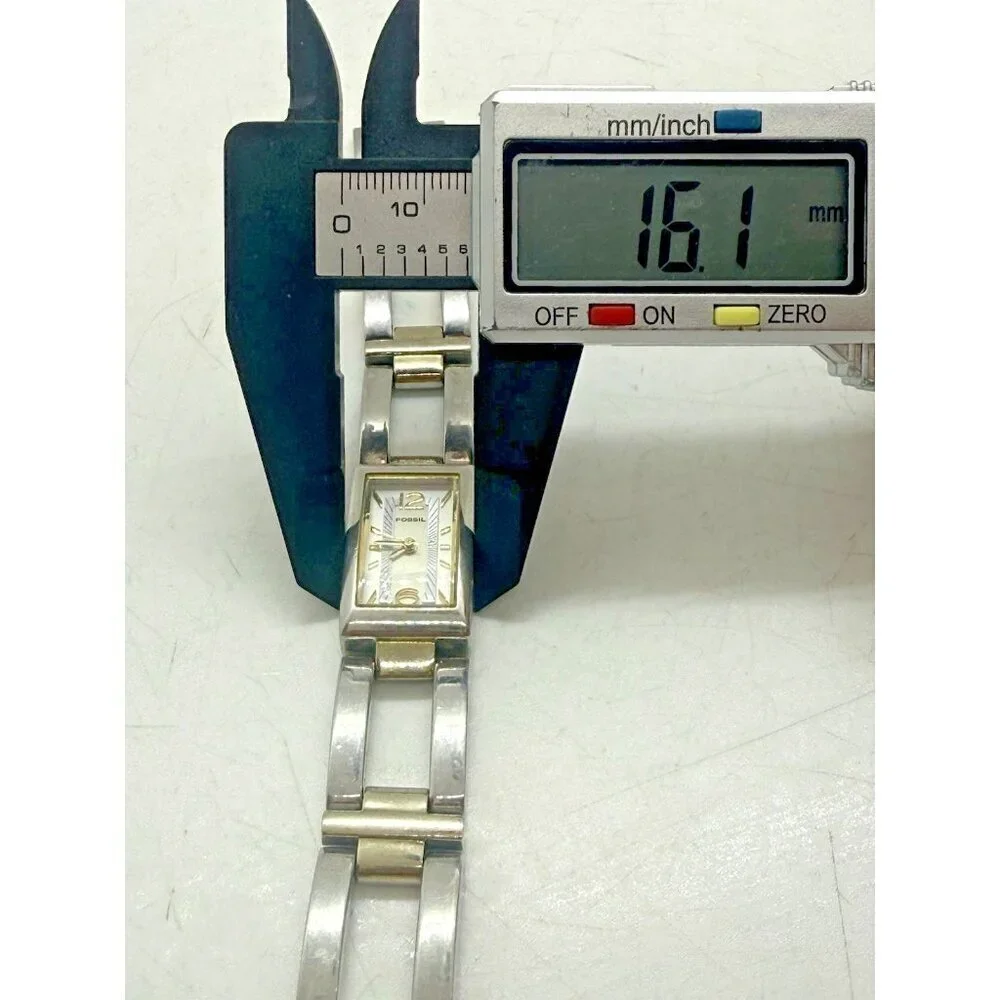 Fossil F2 Watch Women's 16mm Case Two Tone Band ES-1771 All Stainless Steel